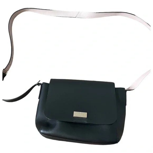 KATE SPADE Black and Light Pink Leather Crossbody Purse - Picture 9 of 13